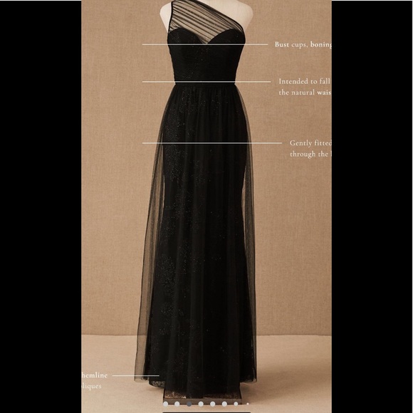 NWT Hayley Paige x BHLDN one shoulder tulle gown - Picture 4 of 11